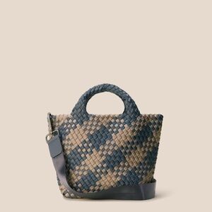 Naghedi St. Barths Small Tote Plaid (color: Dune)